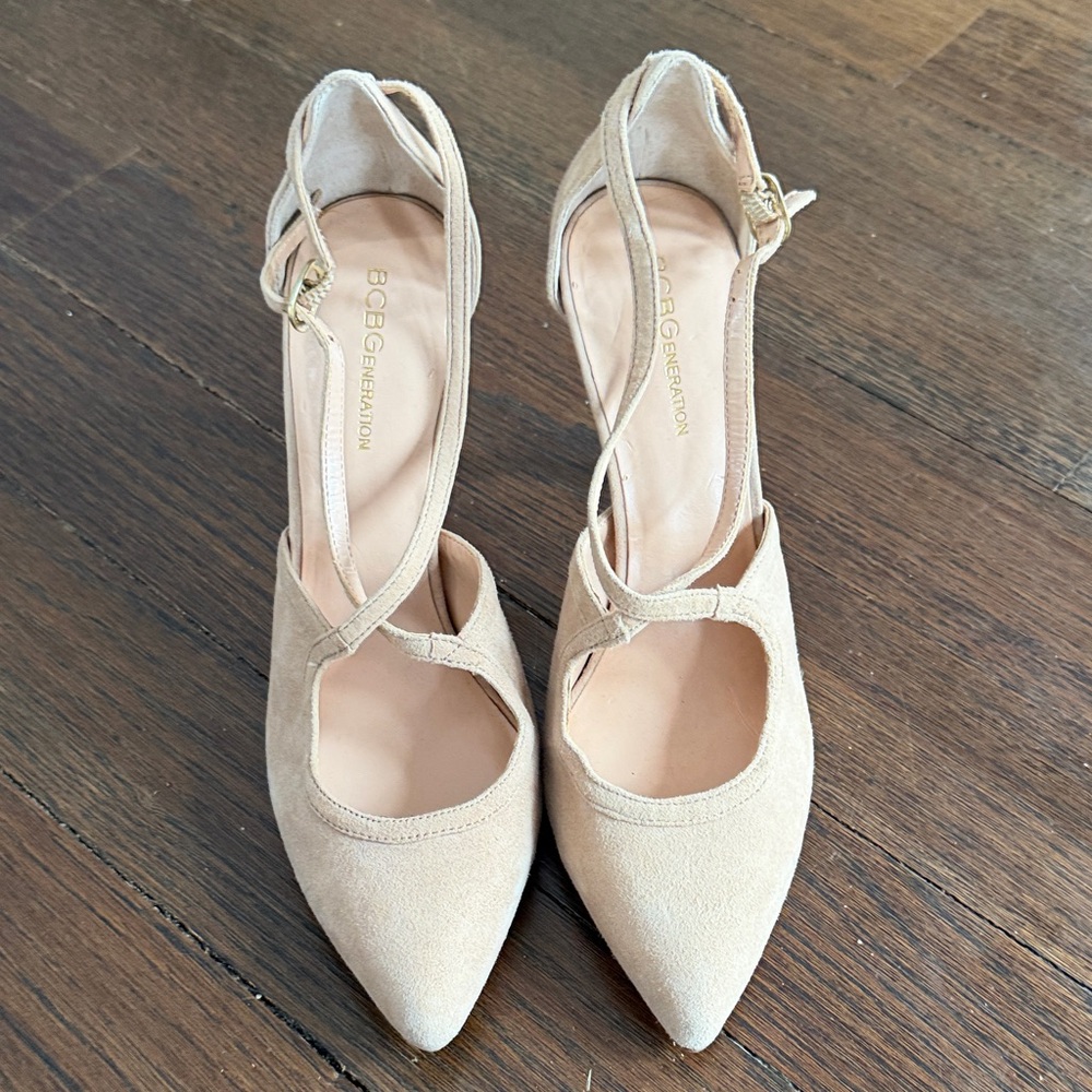 BCBGeneration Women's Tan Strappy Heels